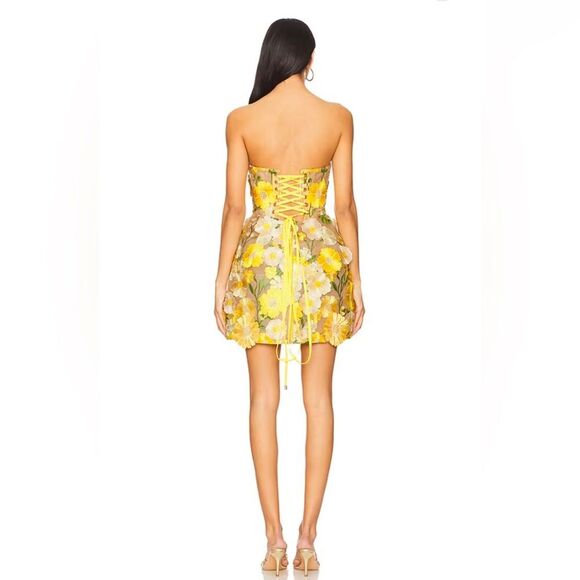 NWOT BRONX AND BANCO Jasmine Maraya Mini Dress in Yellow - Picture 3 of 16